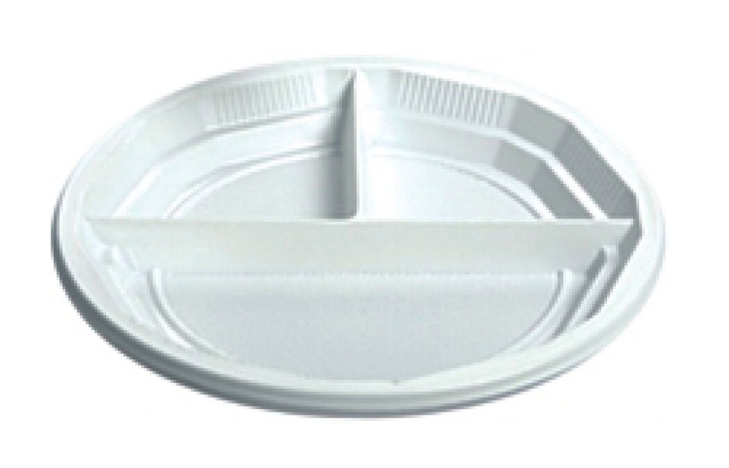 Assiette plastique 3 compartiments