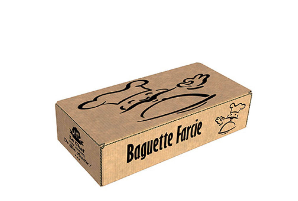 Emballage baguette farcie