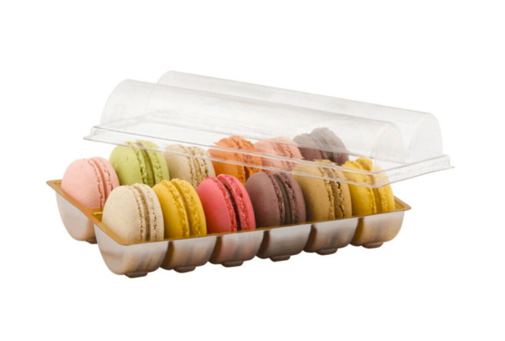 Emballage macaron transparent